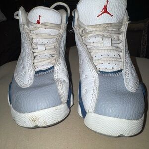 Jordan Kids White and Blue Sneakers